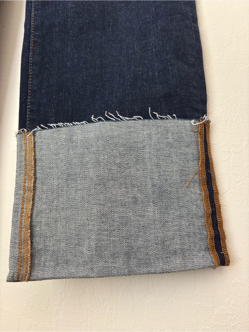 Pilcro Anthropologie Scotty Cuffed High Rise Straight Leg Jeans Size 26 Blue - Picture 6 of 14
